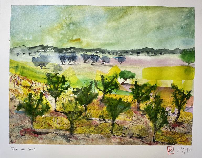 Print of Abstract Expressionism Landscape Paintings by Nini YūRei Ferrara