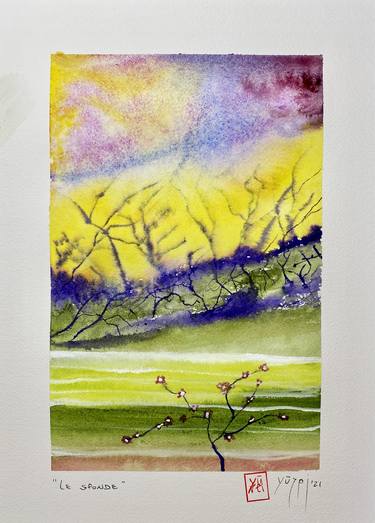 Print of Abstract Expressionism Landscape Paintings by Nini Yūrei Ferrara