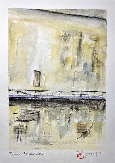 Original Abstract Expressionism Cities Paintings by Nini Yūrei Ferrara