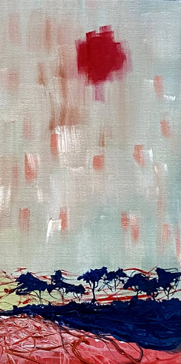 Original Abstract Landscape Painting by Nini Yūrei Ferrara