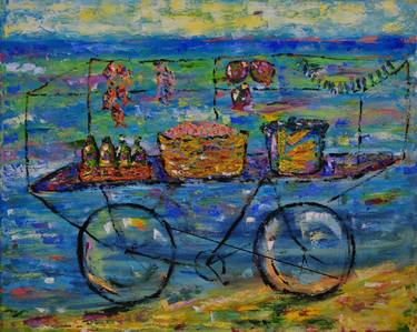 Print of Bicycle Paintings by Olga Koreneva