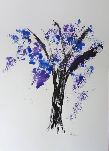 Print of Tree Printmaking by Sylvain BOUVRON-RABOUILLE