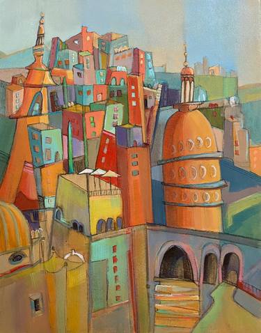 Print of Cities Paintings by Kato Rempel