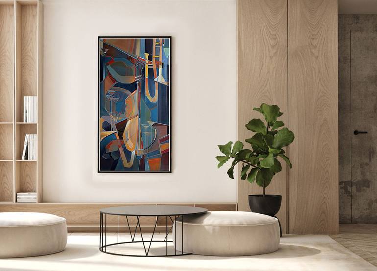 Original Cubism Abstract Painting by Kato Rempel