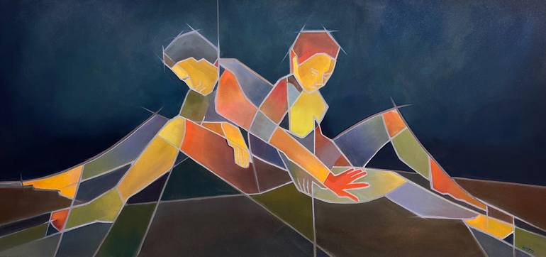 Original Abstract Body Painting by Kato Rempel