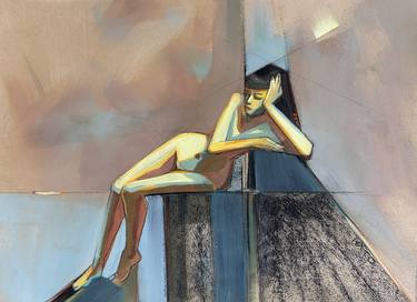 Original Abstract Nude Painting by Kato Rempel