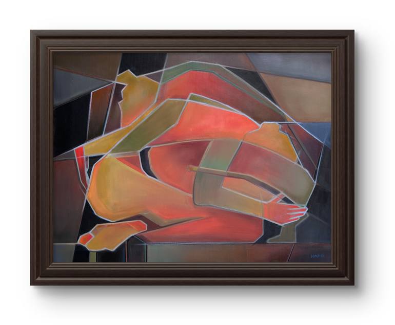 Original Cubism Abstract Painting by Kato Rempel