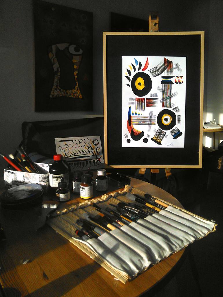 Original Dada Abstract Drawing by Vincenzo Letta