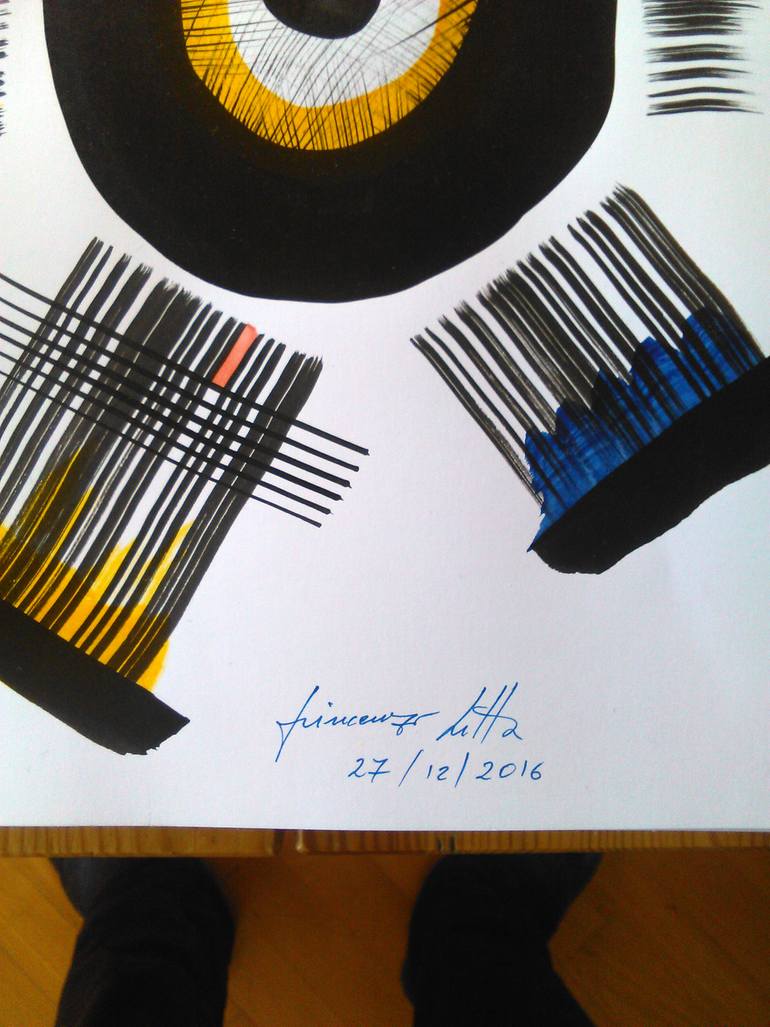 Original Dada Abstract Drawing by Vincenzo Letta