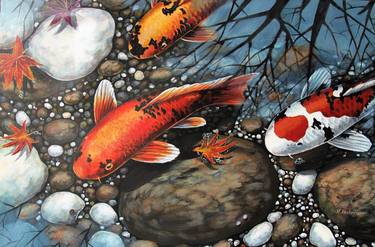Print of Realism Fish Paintings by Natalia Lesteva