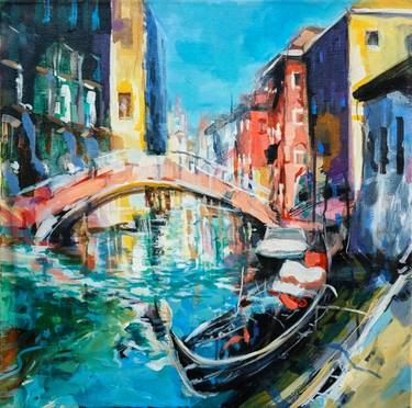 Original Expressionism Cities Paintings by Marija Ruzicic