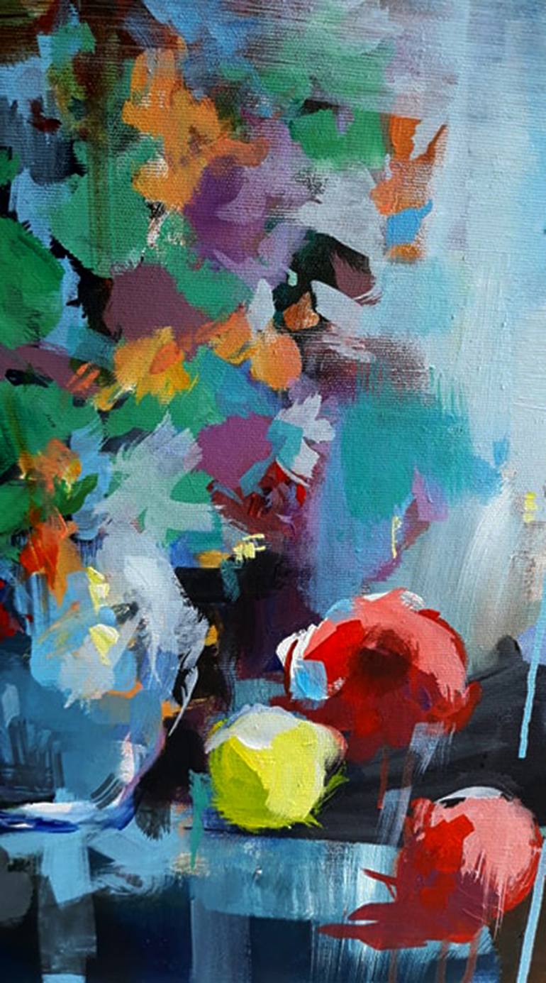 Original Abstract Expressionism Still Life Painting by Marija Ruzicic