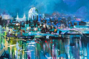 Original Abstract Expressionism Cities Paintings by Marija Ruzicic