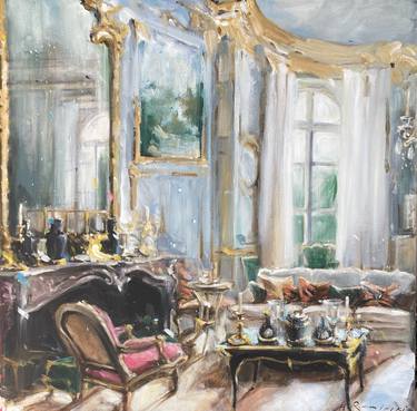 Original Fine Art Interiors Paintings by Hanna Ruminski