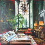 Sitting room with two lamps by Hanna Ruminski