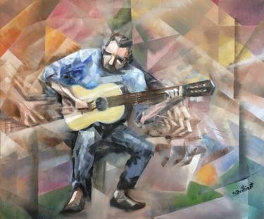Original Cubism Music Paintings by Shalom Brilliant