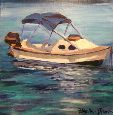Original Impressionism Boat Paintings by Pamella Branch