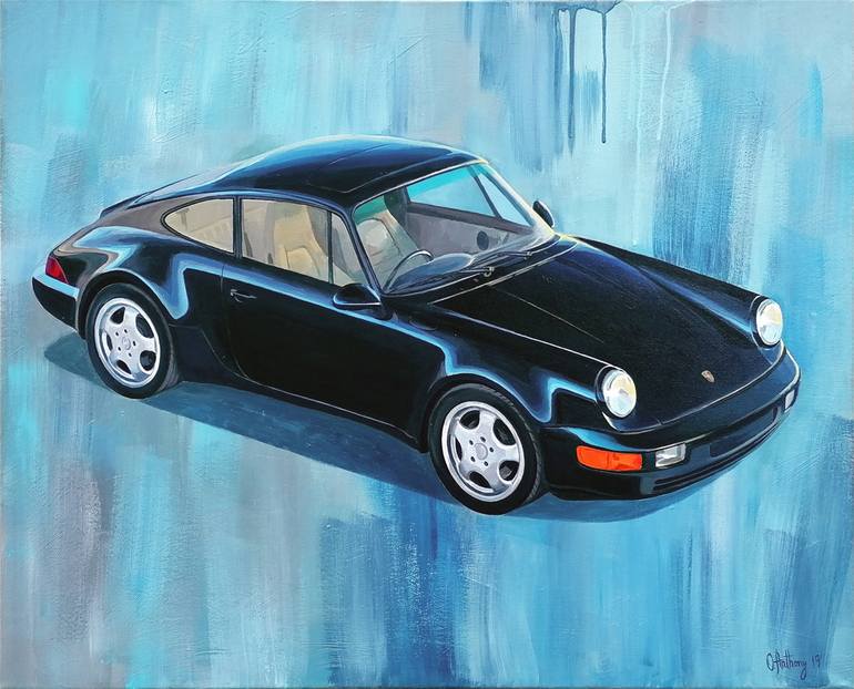 1994 Porsche 964 Carrera 4 Widebody Painting by Olga Anthony | Saatchi Art