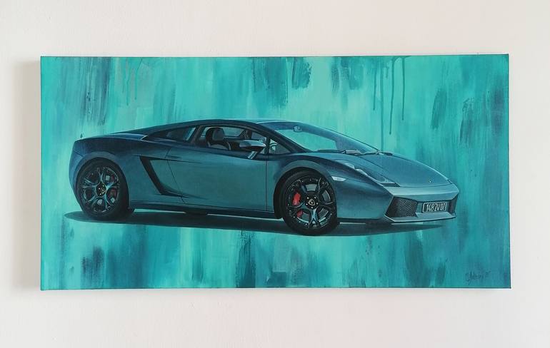 Original Fine Art Car Painting by Olga Anthony