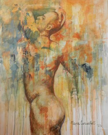 Original Expressionism Nude Painting by Flavia Curuchet
