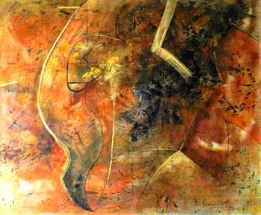 Original Abstract Expressionism Abstract Paintings by Flavia Curuchet