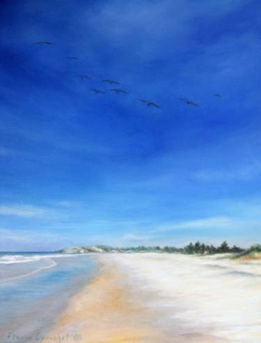Original Figurative Beach Paintings by Flavia Curuchet