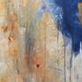 Abstract, Abstract expressionism, Blue and ocher colours, sense of calm and peace