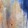 Abstract, Abstract expressionism, Blue and ocher colours, sense of calm and peace