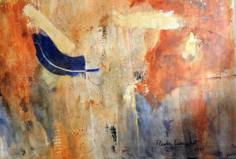 Original Abstract Expressionism Abstract Painting by Flavia Curuchet
