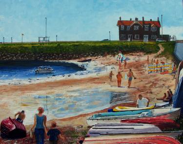 Original Documentary Beach Paintings by Charles Maher