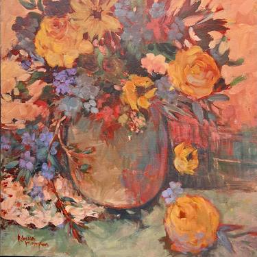Original Impressionism Floral Paintings by Rebecca Molayem