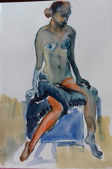 Print of Figurative Nude Paintings by Tetiana Kovalenko