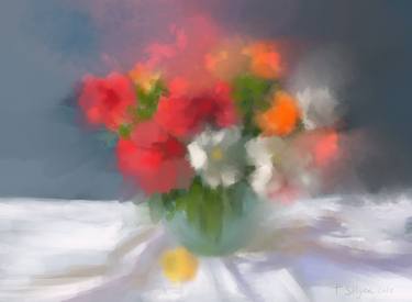 Original Impressionism Floral Digital by Tatyana Sklyar