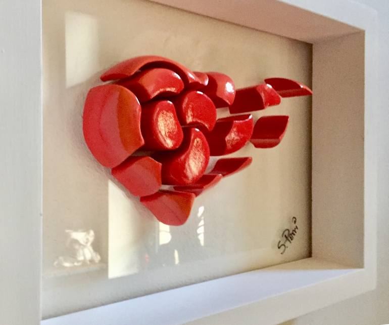 Original Pop Art Love Sculpture by Simone Parri