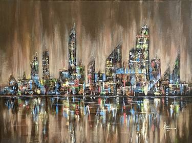 Original Abstract Cities Paintings by Paul Henderson