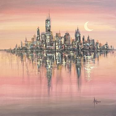 Original Abstract Cities Paintings by Paul Henderson