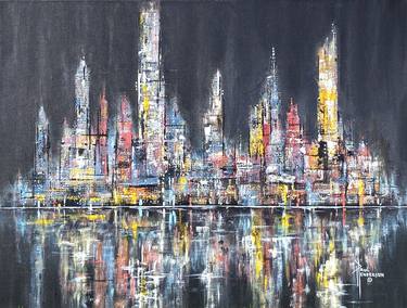Print of Abstract Cities Paintings by Paul Henderson