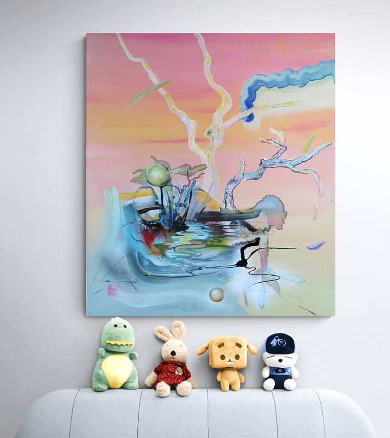 Original Abstract Nature Painting by Justyna Pennards-Sycz