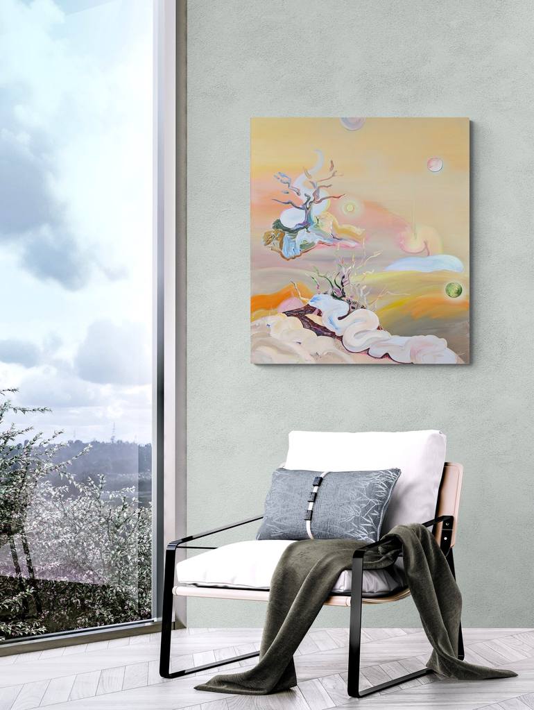 Original Abstract Expressionism Landscape Painting by Justyna Pennards-Sycz