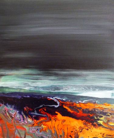 Original Abstract Expressionism Seascape Paintings by Justyna Pennards-Sycz