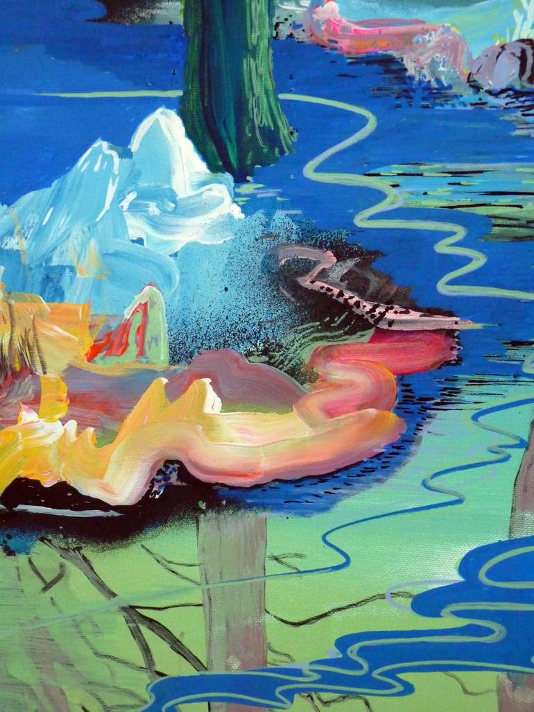 Original Abstract Expressionism Landscape Painting by Justyna Pennards-Sycz