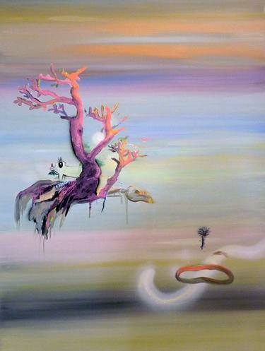 Saatchi Art Artist Justyna Pennards-Sycz; Paintings, “Flying Islands - I love you” #art