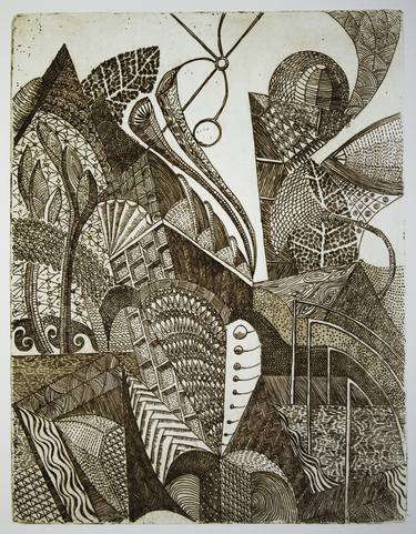 Original Surrealism Abstract Printmaking by Nikolay Bogoliubov