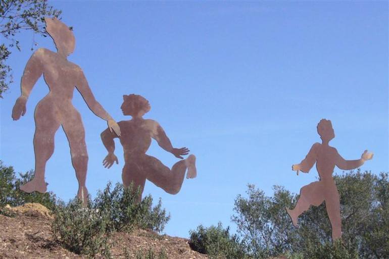 Original People Sculpture by Marilyn Helsenrott Hochhauser
