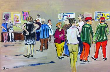 Original Figurative People Painting by jacqueline Chesta