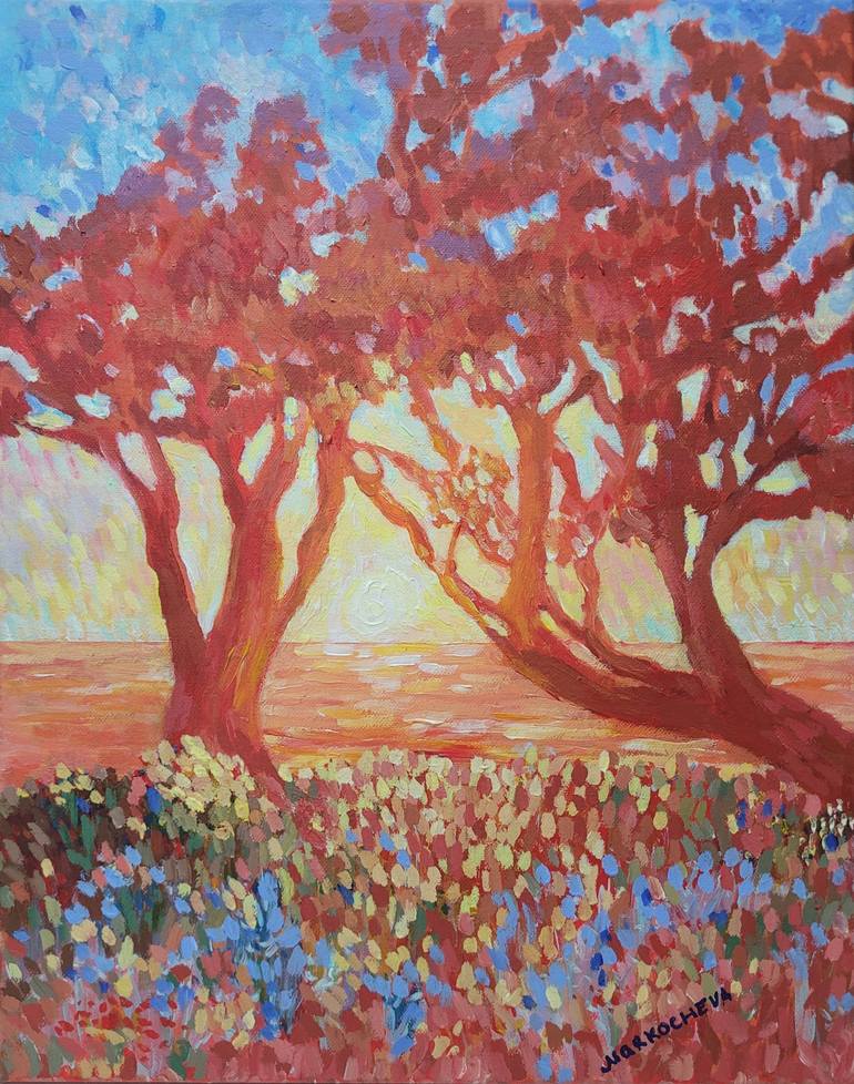 Original Impressionism Nature Paintings by Elena Markocheva