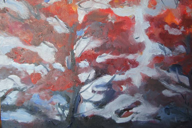 Original Expressionism Nature Painting by Elena Markocheva