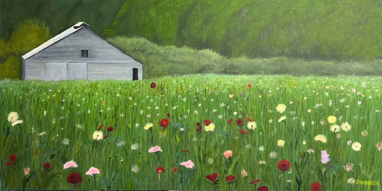 Original Impressionism Landscape Painting by David Bowker