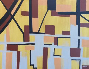 Original Abstract Expressionism Abstract Painting by David Bowker