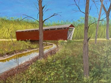 Original Impressionism Landscape Painting by David Bowker